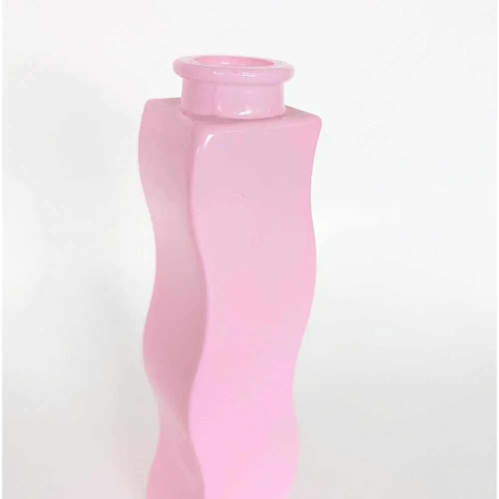 1990s Vintage Ikea Bright Green Skämt Squiggle Vase